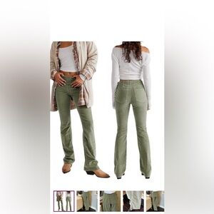EUC We The Free Jenny High Rise Corduroy Flare Pants with Side Zip size 27